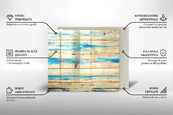 Protector encimera Tableros de madera retro