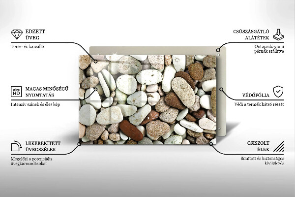 Cubre vitrocerámica Fondo de piedras pequeñas