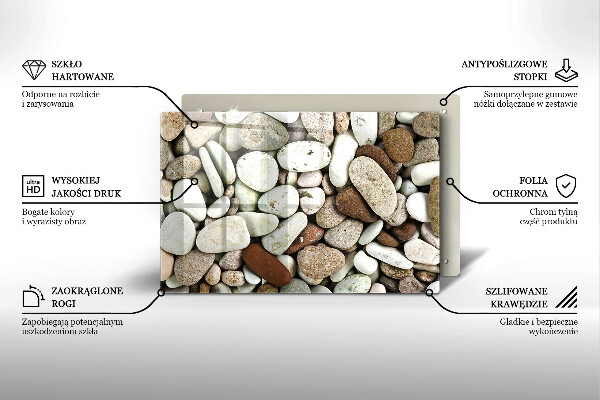 Cubre vitrocerámica Fondo de piedras pequeñas