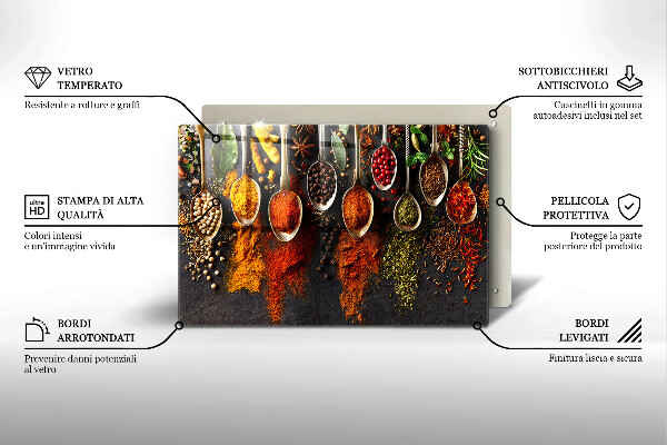 Cubre vitrocerámica Cucharas con especias