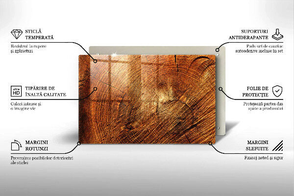 Cubre vitrocerámica Grano de madera del árbol