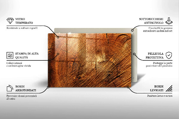 Cubre vitrocerámica Grano de madera del árbol