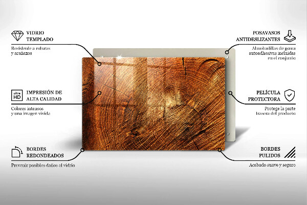 Cubre vitrocerámica Grano de madera del árbol