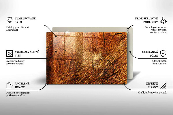 Cubre vitrocerámica Grano de madera del árbol