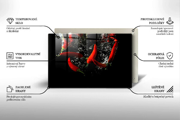 Cubre vitrocerámica Chiles en agua