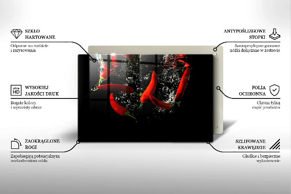 Cubre vitrocerámica Chiles en agua