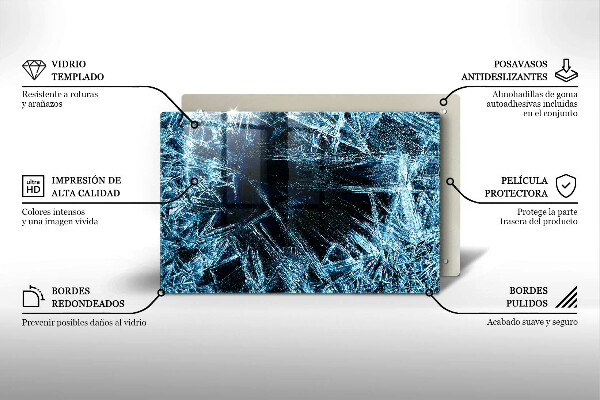 Cubre vitrocerámica Estructura del hielo afilado