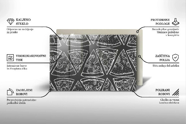 Cubre vitrocerámica Ilustración de pizza