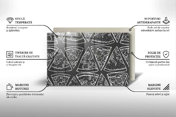 Cubre vitrocerámica Ilustración de pizza