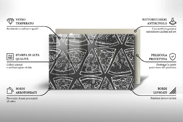 Cubre vitrocerámica Ilustración de pizza