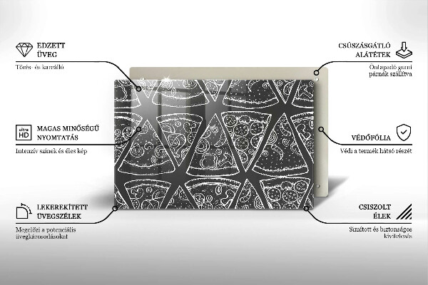Cubre vitrocerámica Ilustración de pizza