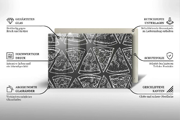 Cubre vitrocerámica Ilustración de pizza