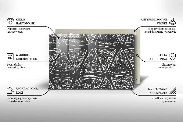 Cubre vitrocerámica Ilustración de pizza