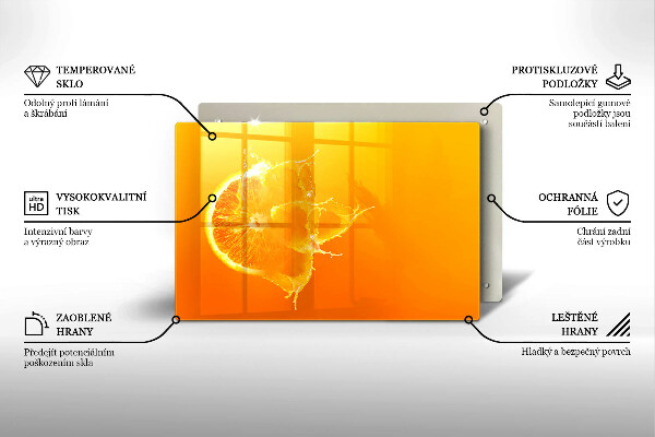 Cubre vitrocerámica Fruta jugosa de naranja