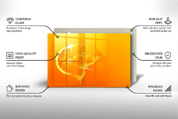 Cubre vitrocerámica Fruta jugosa de naranja