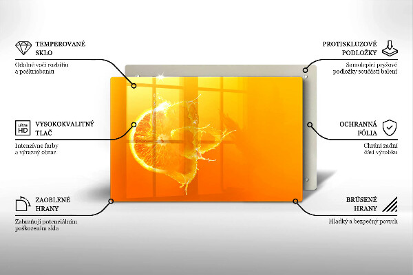 Cubre vitrocerámica Fruta jugosa de naranja