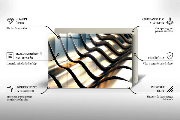 Cubre vitrocerámica Formas metálicas 3d