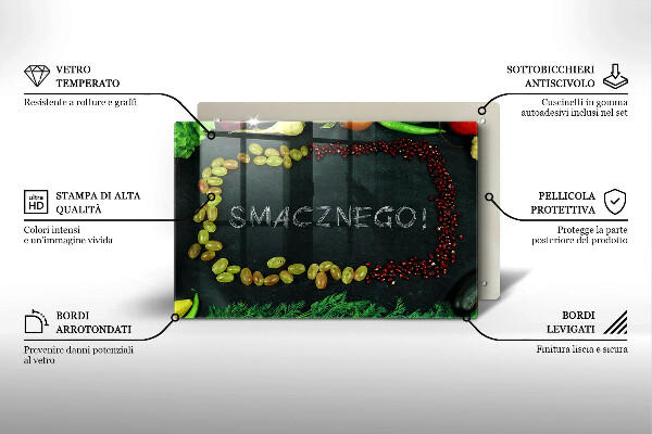 Cubre vitrocerámica Inscripción smacznego!