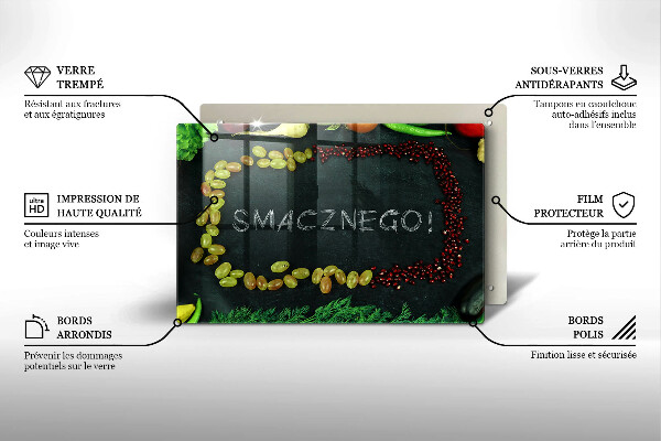 Cubre vitrocerámica Inscripción smacznego!