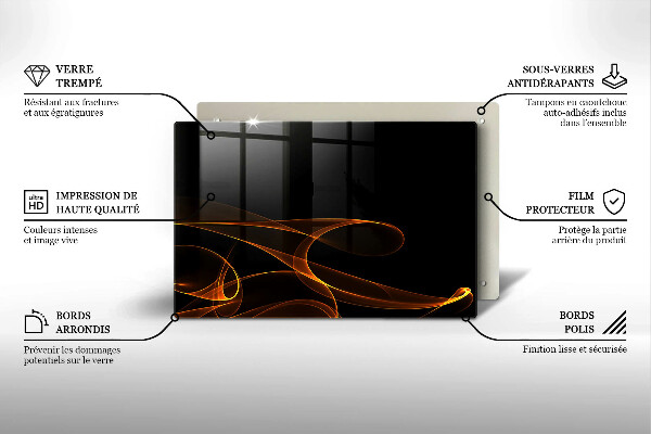 Cubre vitrocerámica Líneas abstractas