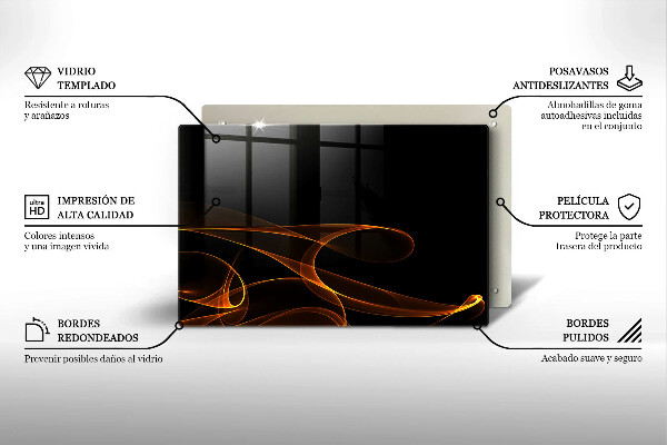 Cubre vitrocerámica Líneas abstractas