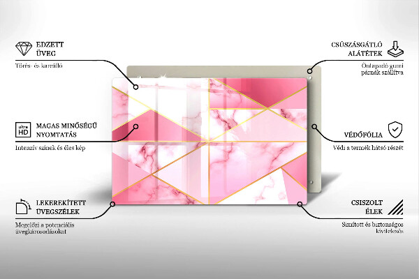 Cubre vitrocerámica Mármol geométrico