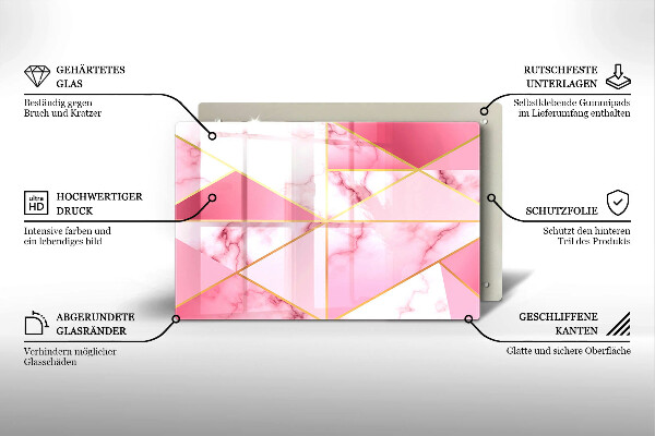 Cubre vitrocerámica Mármol geométrico