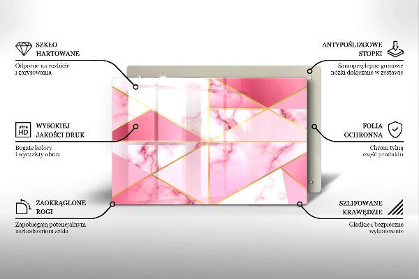 Cubre vitrocerámica Mármol geométrico