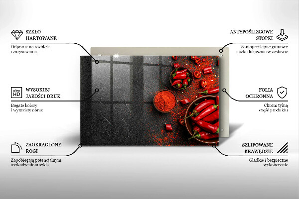 Cubre vitrocerámica Chiles rojos