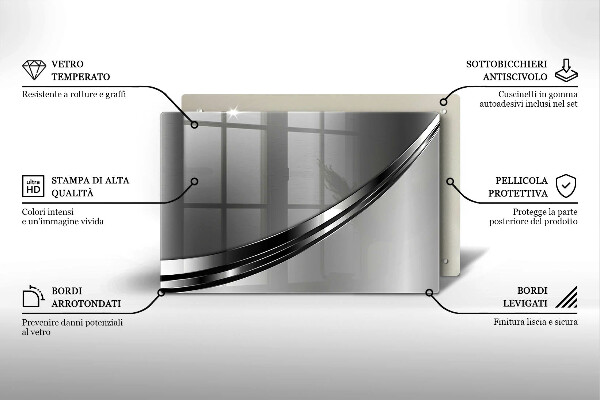Cubre vitrocerámica Abstracción de metales