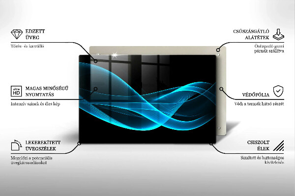 Protector placa inducción Abstracción azul