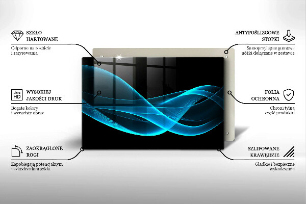 Protector placa inducción Abstracción azul