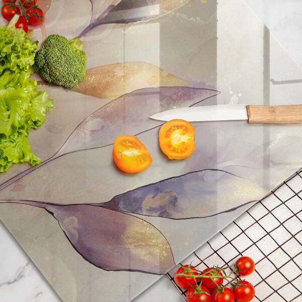 Protector placa inducción Hojas boho pintadas