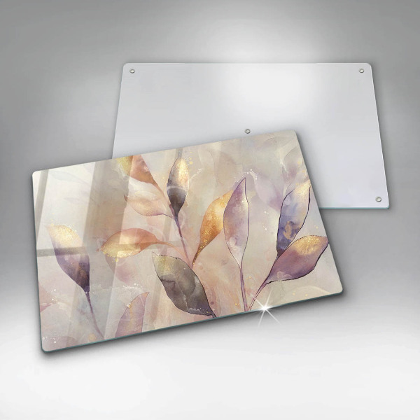 Protector placa inducción Hojas boho pintadas