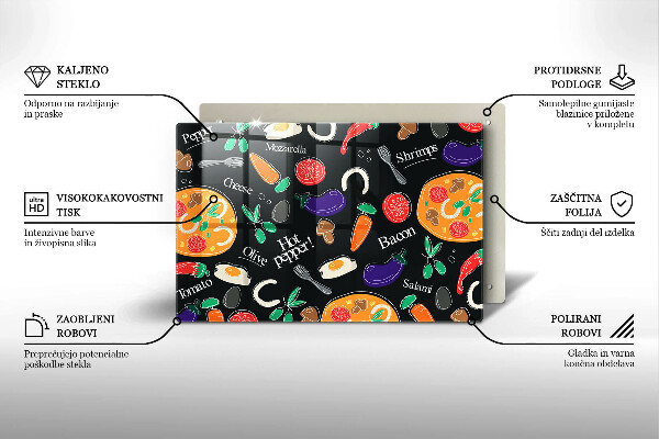 Cubre vitrocerámica Ilustración de comida