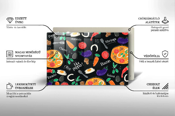 Cubre vitrocerámica Ilustración de comida