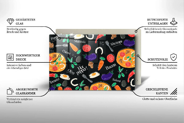 Cubre vitrocerámica Ilustración de comida