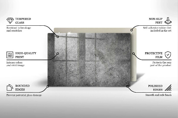 Cubre vitrocerámica Textura de piedra de hormigón