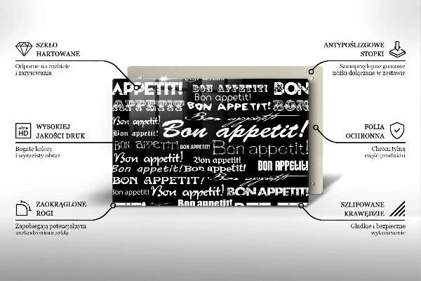 Cubre vitrocerámica Subtítulos de cocina bon appetit