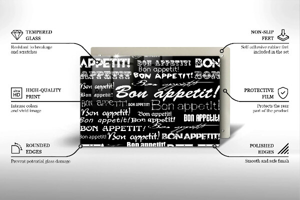 Cubre vitrocerámica Subtítulos de cocina bon appetit