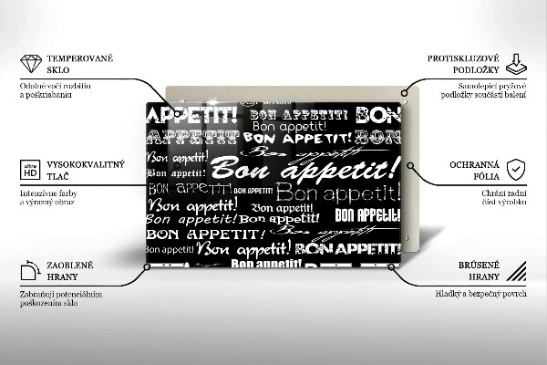 Cubre vitrocerámica Subtítulos de cocina bon appetit