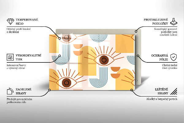Cubre vitrocerámica Patrón de ojos boho
