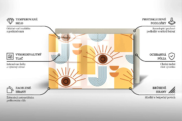 Cubre vitrocerámica Patrón de ojos boho