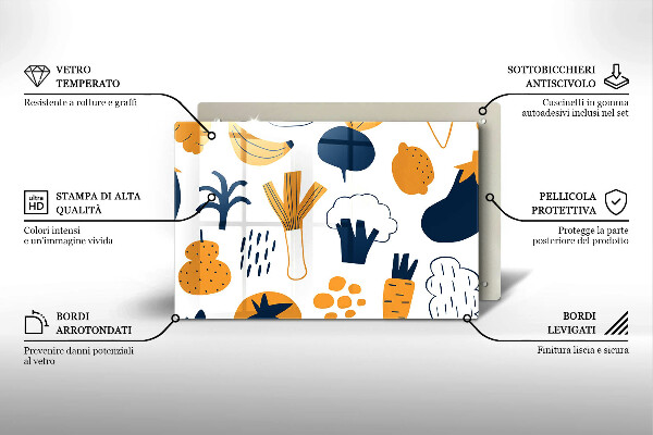 Cubre vitrocerámica Ilustración de comida