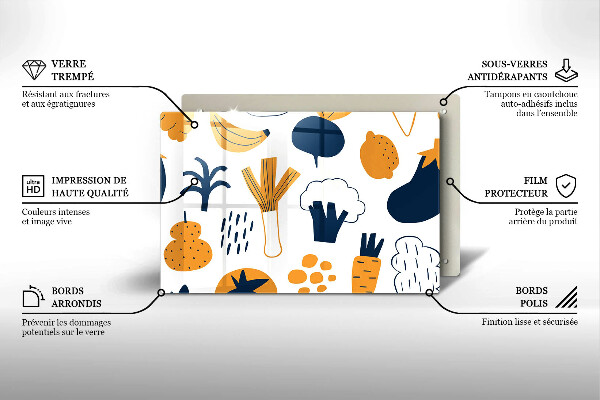 Cubre vitrocerámica Ilustración de comida