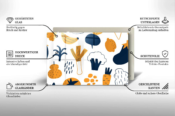 Cubre vitrocerámica Ilustración de comida