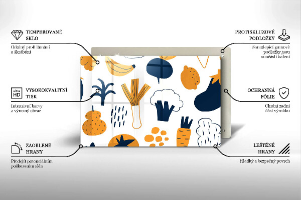 Cubre vitrocerámica Ilustración de comida