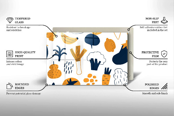 Cubre vitrocerámica Ilustración de comida