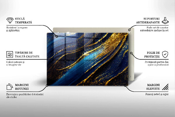 Cubre encimera Abstracción azul marino