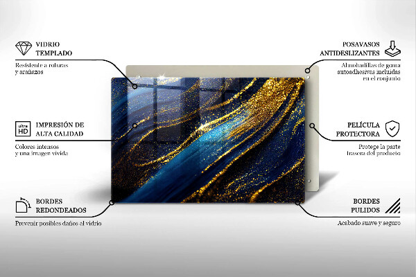 Cubre encimera Abstracción azul marino